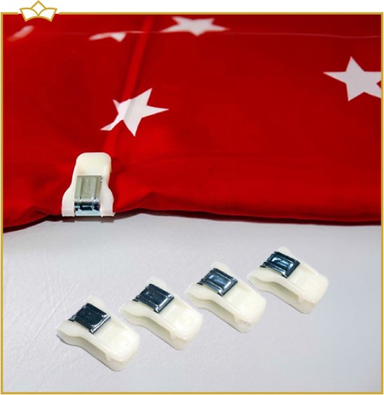 ATTREZZO® 4-pack Dekbedclips - Dekbed clips - Klemmen - Knijpers - Voor je dekbed