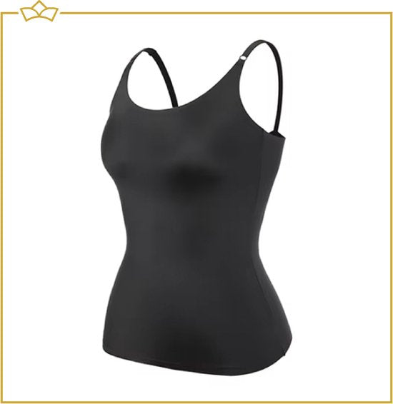 ATTREZZO® Corrigerend hemd Dames - Zwart - Maat L - Shapeware dames