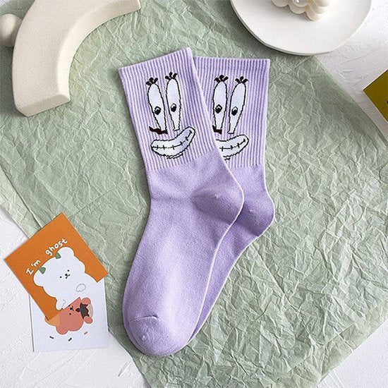 ATTREZZO® 5 paar Spongebob Squarepants sokken - maat 35-40