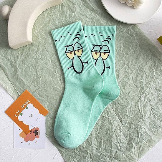ATTREZZO® 5 paar Spongebob Squarepants sokken - maat 35-40