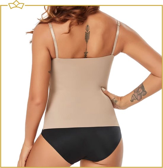 ATTREZZO® Corrigerend hemd Dames - Beige - Maat M - Shapeware dames