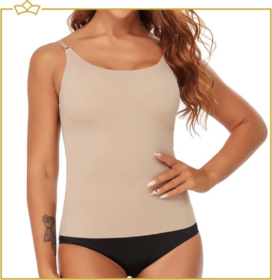 ATTREZZO® Corrigerend hemd Dames - Beige - Maat M - Shapeware dames