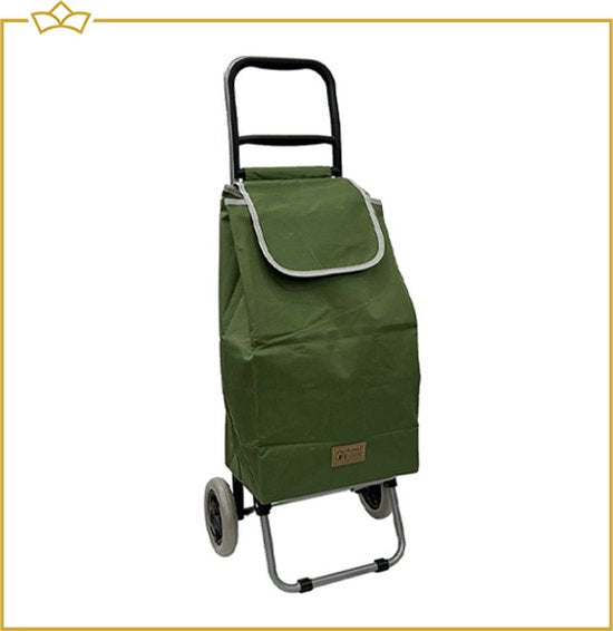 ATTREZZO® Boodschappentrolley - Groen - Boodschappenwagen