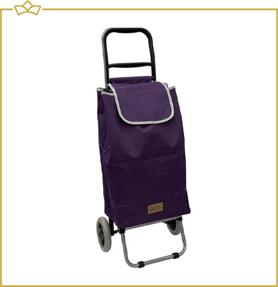 ATTREZZO® Boodschappentrolley - Paars - Boodschappenwagen