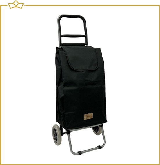ATTREZZO® Boodschappentrolley - Zwart - Boodschappenwagen