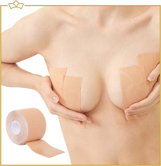 ATTREZZO® Boob tape - Boobtape - 5 meter - Beige - BH Tape - Fashion Tape