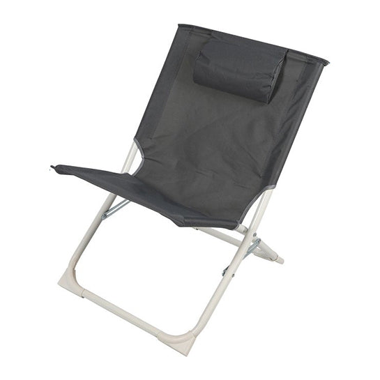 ATTREZZO® Strandstuhl - Faltbar - Klappstuhl - Anthrazit - Ideal für den Strand!