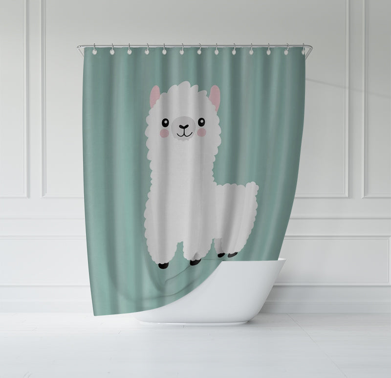 ATTREZZO® Douchegordijn Staande Lama - 180x180 cm