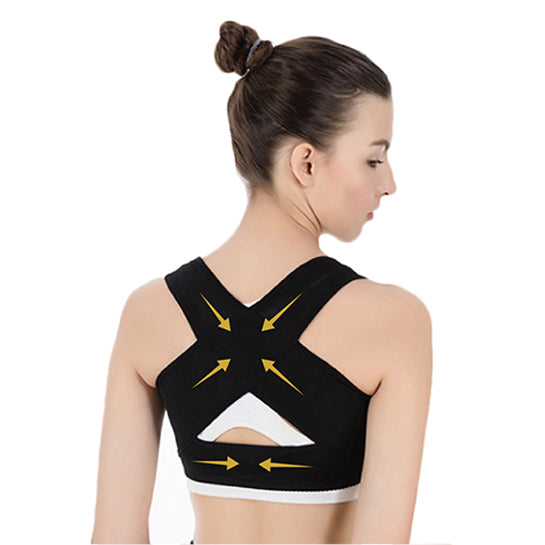 ATTREZZO® Dames rugbrace - rugband - houdingscorrectie - postuur corrector - Maat XXL - Zwart