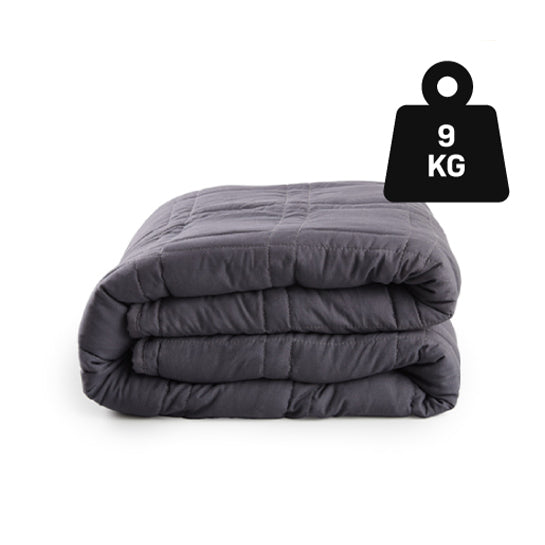 ATTREZZO® Verzwaringsdeken 9 KG - 150x200 cm - Weighted Blanket - Zwaartedeken eenpersoons - Verzwaringsdekens te gebruiken met eigen dekbedovertrek - Verzwaarde deken 1 persoons - Gewichtsdeken