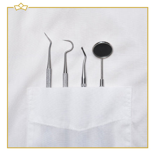 ATTREZZO® – 7 delige premium RVS Tandverzorgingsset inclusief case – Gebitsverzorging – Tandenstokers – Tandverzorging – Tandenflosser – Flossen