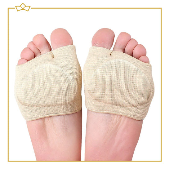 ATTREZZO® Voorvoetkussen met softgel - dempende inlegzool voor de voorvoet - Beige - maat S (schoenmaat 37-39)