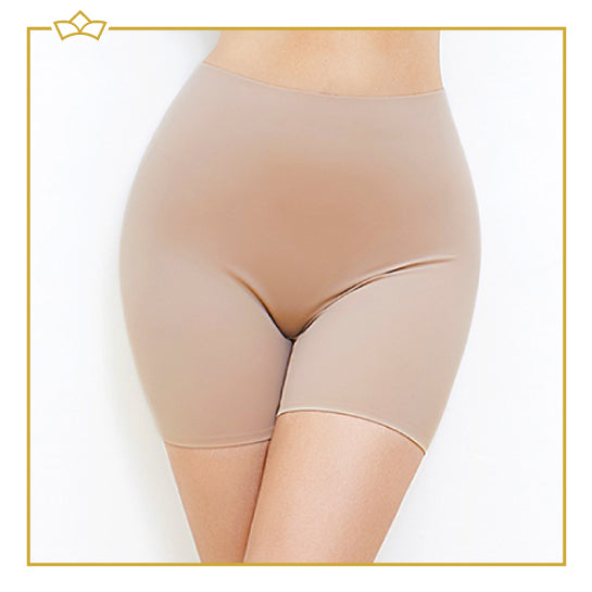 ATTREZZO® Corrigerend ondergoed dames - Shapewear short - broekje voor onder jurk - Beige - Maat XXL