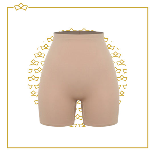 ATTREZZO® Corrigerend ondergoed dames - Shapewear short - broekje voor onder jurk - Beige - Maat XXL