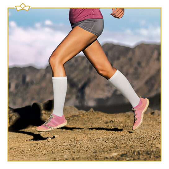 ATTREZZO® Therapeutische compressie sokken – 2 paar – Compressiekousen - Wit - Maat 41-46 - L/XL