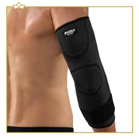ATTREZZO® Elleboog brace - Maat L - Tennisarm Brace - Brace - Elleboogbrace - Zwart - Met Klittenband