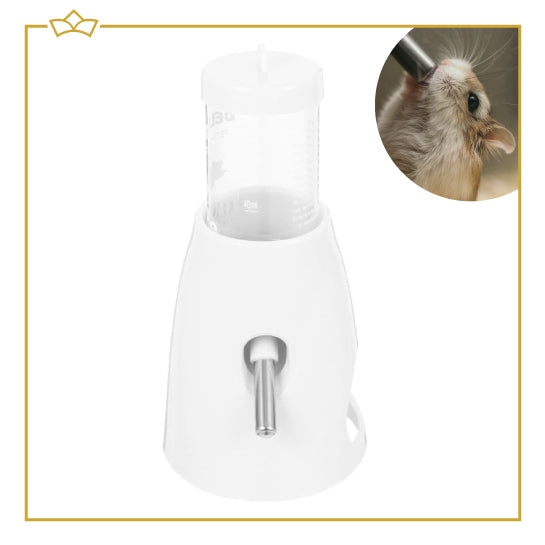 ATTREZZO® Drinkfles met houder - Waterfles - 80 ml - Knaagdieren - Hamster - Muis - Cavia - Ideaal voor glazen verblijf!