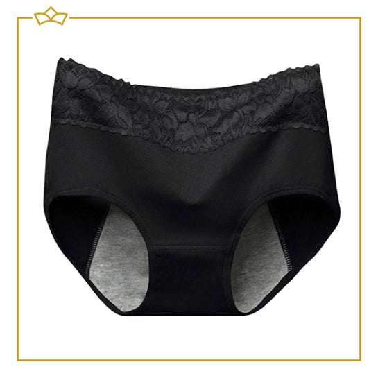 ATTREZZO® Menstruatie ondergoed - slip - maat S/M - Zwart