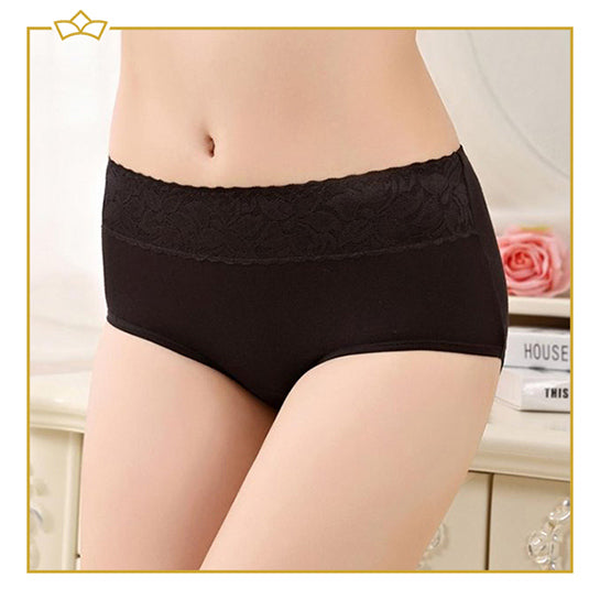 ATTREZZO® Menstruatie ondergoed - slip - maat S/M - Zwart