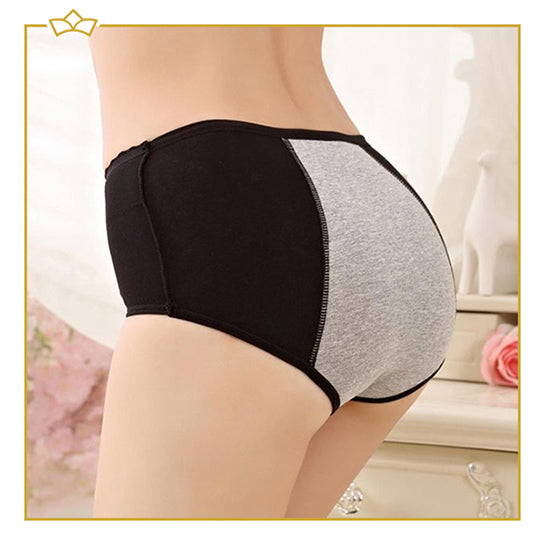 ATTREZZO® Menstruatie ondergoed - slip - maat S/M - Zwart