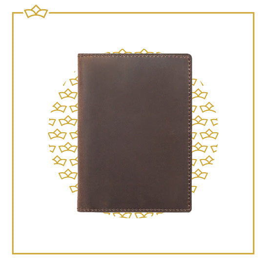 ATTREZZO® 100% Lederen Paspoort hoesje - Bruin - Paspoorthouder - Reisdocumenthouder - Travel wallet