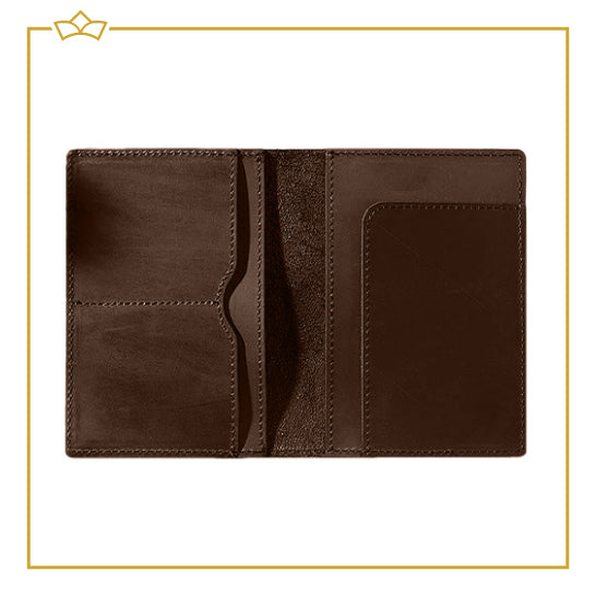 ATTREZZO® 100% Lederen Paspoort hoesje - Bruin - Paspoorthouder - Reisdocumenthouder - Travel wallet