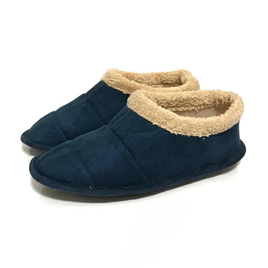 ATTREZZO® Hausschuhe mit Warmfutter - Hohes Modell - Blau - Größe 39 - Hausschuhe - Immer warme Füße!