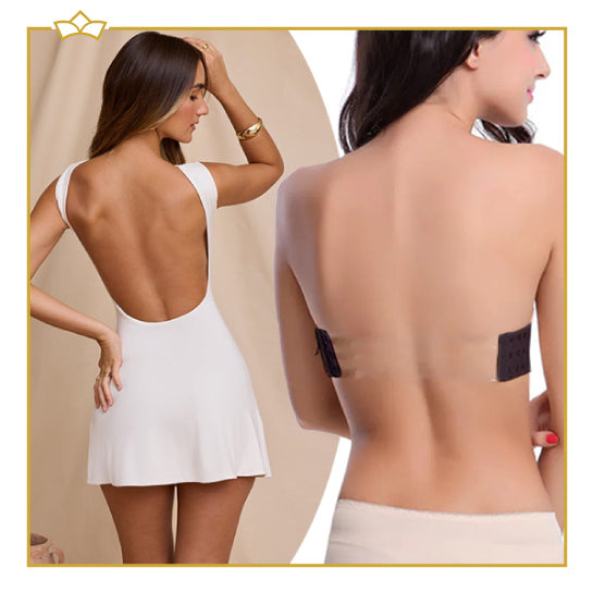 ATTREZZO® Strapless Push up BH - Variabel 70D tot 80D - Open rug - Zwart