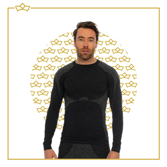 ATTREZZO® Premium Thermokleding Heren – set Thermobroek en Thermoshirt – Maat L - Thermo ondergoed