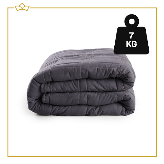 ATTREZZO® Verzwaringsdeken 7 KG - 150x200 cm - Weighted Blanket - Zwaartedeken eenpersoons - Verzwaringsdekens te gebruiken met eigen dekbedovertrek - Verzwaarde deken 1 persoons - Gewichtsdeken