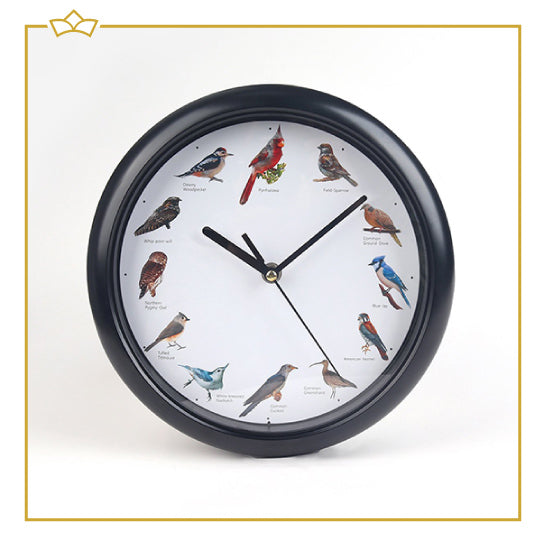 ATTREZZO® Wandklok met vogelgeluiden - Birdsong klok