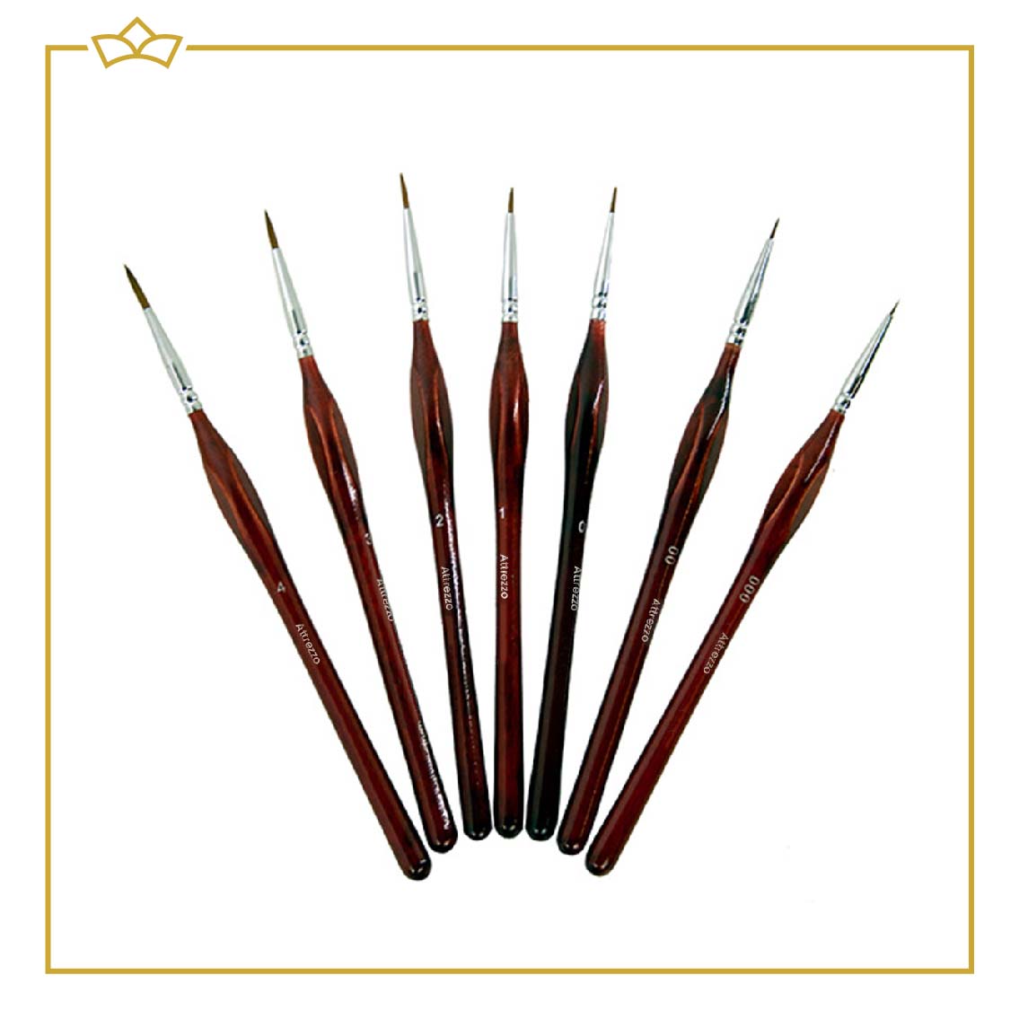 ATTREZZO® set van 7 penselen van Marterhaar - Penselen speciaal voor Schilderen op Nummers - Schilderen - Verven - DIY