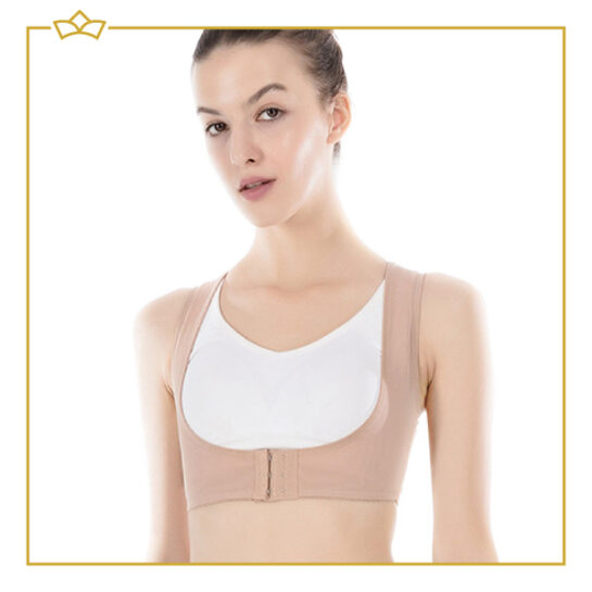 ATTREZZO® Dames rugbrace - rugband - houdingscorrectie - postuur corrector - Maat L - Beige