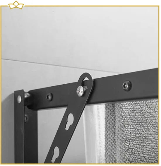 ATTREZZO® Wasrek inklapbaar - Wanddroogrek - Wasrek Muur - RVS - 60x22x39 cm