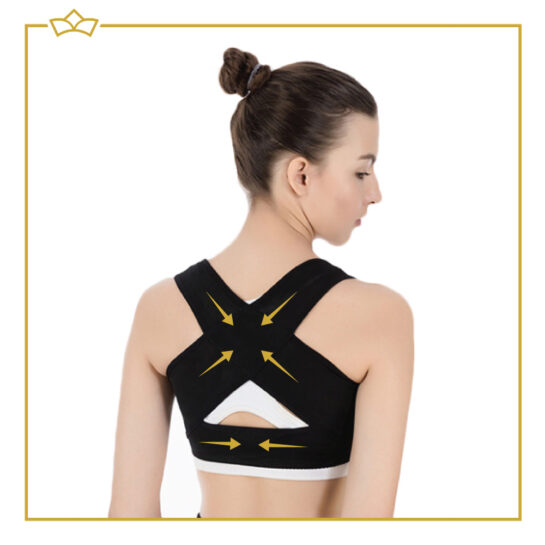 ATTREZZO® Dames rugbrace - rugband - houdingscorrectie - postuur corrector - Maat XL - Zwart