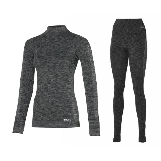ATTREZZO® Premium Thermokleding Dames – set Thermobroek en Thermoshirt – Maat L - Thermo ondergoed