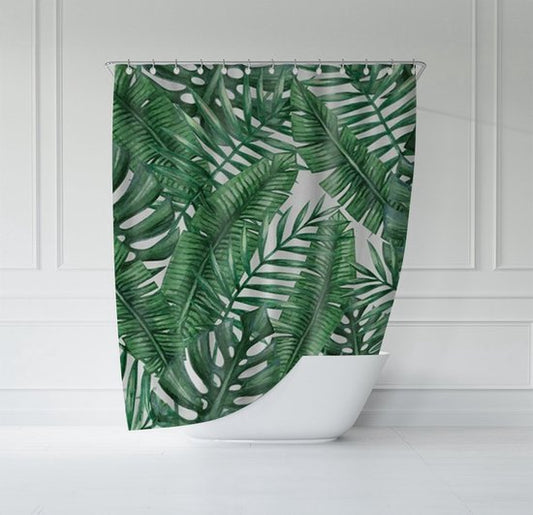 ATTREZZO® Duschvorhang Bambus – 180 x 180 cm
