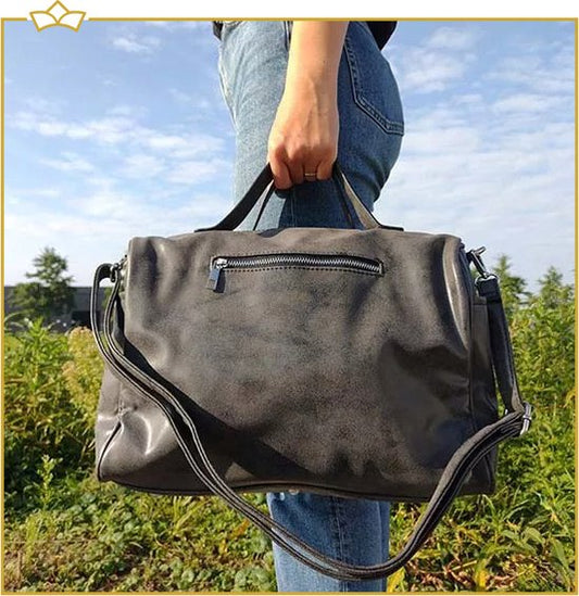 ATTREZZO® Handtas voor Dames - Schoudertas - Damestas - Antraciet