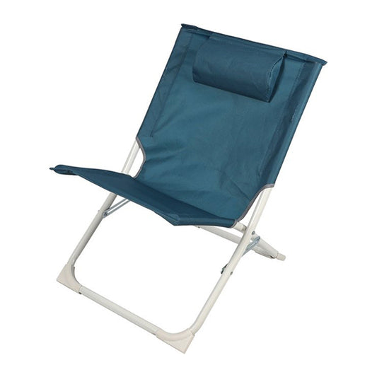 ATTREZZO® Strandstoel - Opvouwbaar - Vouwstoel - Blauw - Ideaal voor op het strand!