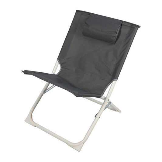 ATTREZZO® Strandstoel - Opvouwbaar - Vouwstoel - Antraciet - Ideaal voor op het strand!