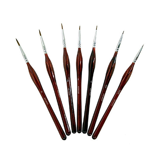 ATTREZZO® 7er Set Pinsel von Martenhaar – Pinsel speziell für Malen nach Zahlen – Malen – Malen – Heimwerken 
