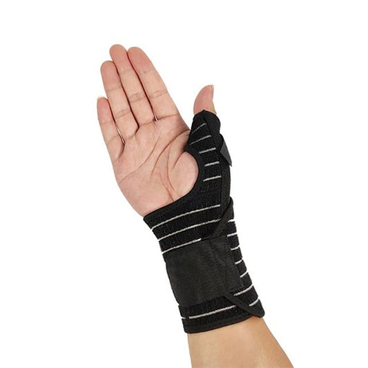 ATTREZZO® Handgelenkbandage rechts - Handgelenkbandage - Schwarz - Mit Klettverschluss - Mit Stahlknochen