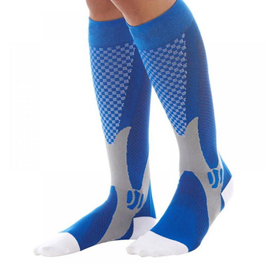 ATTREZZO® Compressie Sportsokken - Blauw - Maat 36-40 - S/M