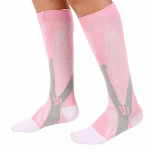 ATTREZZO® Compressie Sportsokken - Roze - maat 40-46 -  L/XL