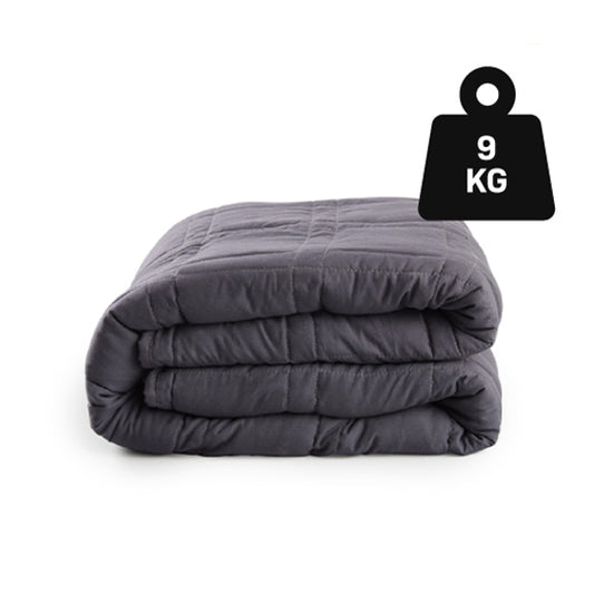 ATTREZZO® Verzwaringsdeken 9 KG - 150x200 cm - Weighted Blanket - Zwaartedeken eenpersoons - Verzwaringsdekens te gebruiken met eigen dekbedovertrek - Verzwaarde deken 1 persoons - Gewichtsdeken