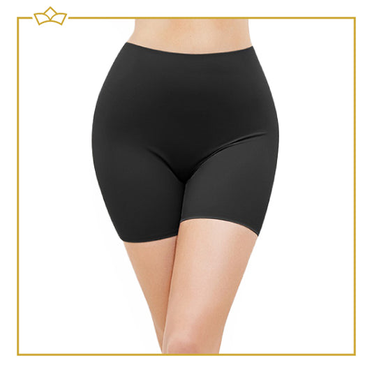 ATTREZZO® Corrigerend ondergoed dames - Shapewear short - broekje voor onder jurk - Zwart - Maat L