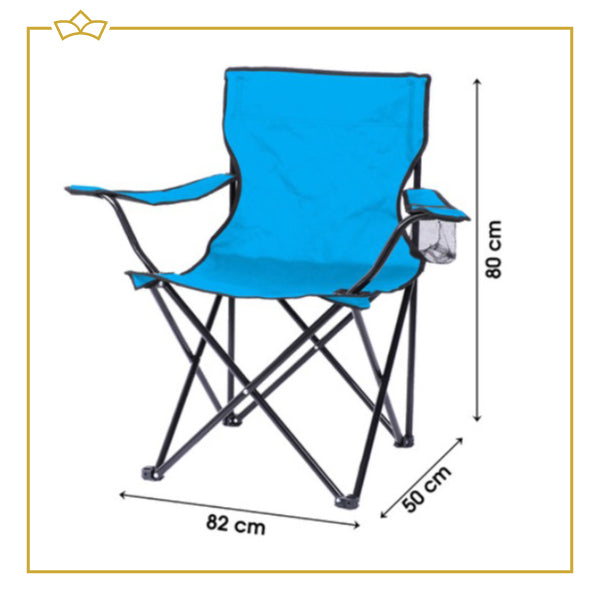 ATTREZZO® Campingstoel - Opvouwbaar - Vouwstoel - Blauw - Ideaal voor op de camping!