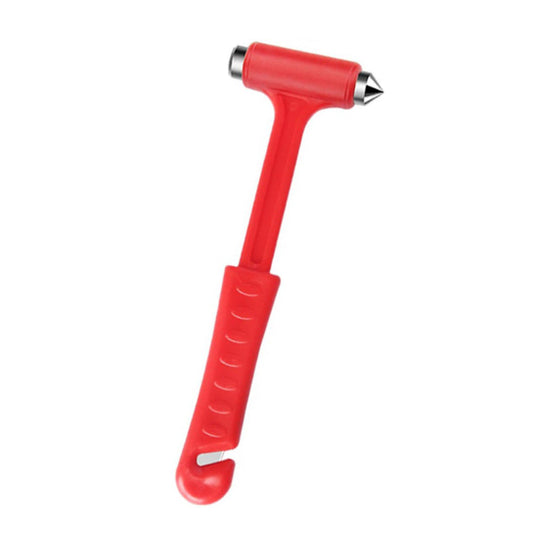ATTREZZO® Nothammer - Sicherheitshammer - Nothammer - Sicherheitsgurtschneider - Rot