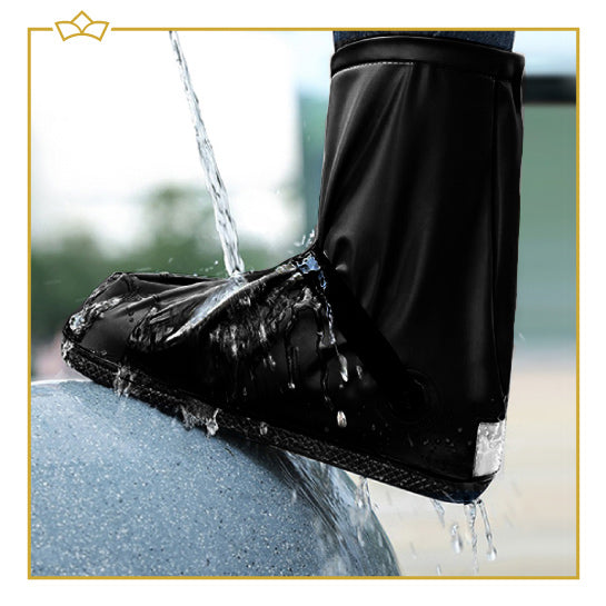 ATTREZZO® Regen overschoenen – duurzaam - Hoog model – Waterdicht en anti slip – Zwart - Maat 36-37
