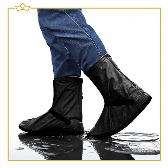 ATTREZZO® Regen overschoenen – duurzaam - Hoog model – Waterdicht en anti slip – Zwart - Maat 38-39